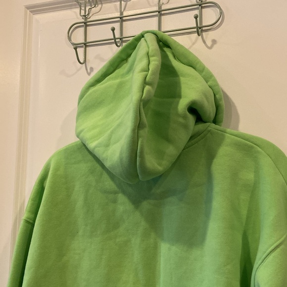 Under Armour Lime Green Crop Zip-Up Hoodie L - Picture 6 of 6